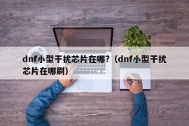 dnf小型干扰芯片在哪?（dnf小型干扰芯片在哪刷）