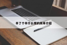 羊了个羊什么梗的简单介绍