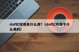 dnf红玫瑰有什么用?（dnf红玫瑰干什么用的）